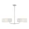 Designers Fountain Midtown 60 Watt 2 Light Polished Nickel Pendant with White Fabric Shade D253M-IS-PN - alternate 1